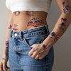 4th of July Temporary Tattoos 84 Styles American Flag Decorations Tattoos Independence Day Temporary Tattoo for USA Patriotic Red White and Blue Party Supplies