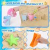 FUSPWEAO Beach Toys Sand Toys for Kids, Sand Castle Toys for Beach with Sand Castle Bucket, Sand Molds, Shovel and Rake, Sand Castle Kit, Sandbox Toys for Toddlers, Travel Beach Toys for Kids 3-10