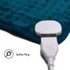 Ruqiji 17''x33'' XXXL King Size Heating Pad with Fast-Heating Technology&10 Temperature Settings, Flannel Electric Heating Pad/Pain Relief for Back/Neck/Shoulders/Menstrual Pain/Leg Cramp (Dark Teal)