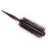 Round Hair Brush, Boar Bristles Brush Salon Blowout Styling Hairbrush Portable Travel Comb with Natural Wooden Handle Anti Static for Women Men Blow Drying Style Curling Hairdressing Add Volume Shine