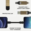 Rolling Square inCharge X, Multi Charging Cable, Portable Keychain Charger Cable, 6-in-1 with 100W Ultra-Fast Charging Power, Lava Black, Multi Charger
