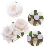 2 Pack Rose Flower Hair Clip Women Rose Flower Hair Accessories Wedding Hair Clip Flamenco Dancer (White)