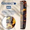 Giorgio G25 Fine Tooth Comb and Wide Tooth Pocket Comb, Hair Styling Comb for Men and Women, Handmade Beard Comb for Men, Barber Comb, and Mustache Comb for Grooming