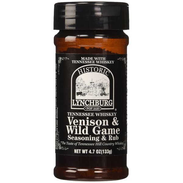 Historic Lynchburg Tennessee Whiskey Venison & Wild Game Seaoning & Rub 4.7 Oz. Jar