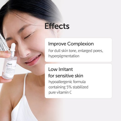 [DearKlairs] Freshly Juiced Vitamin Drop, 5% Hypoallergenic pure vitamin C serum, 35ml, 1.18oz | a potent skin rejuvenator, l ascorbic acid , antioxidant serum for face, korean skincare