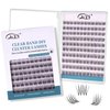 GAQQI Lash Clusters Natural Eyelash Clusters Invisible Band, 10-14mm Individual Lashes 120PCS, Cluster Eyelash Extensions C Curl, Wispy Cluster Lashes Ultra-thin & Soft Clear Band (MUSE)