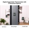 TEMNIO Digital Hygrometer Indoor Thermometer Hygrometer Room Thermometer and Humidity Gauge with Temperature Monitor for Home, Baby Room, Office, Greenhouse, Wall Mount, Black