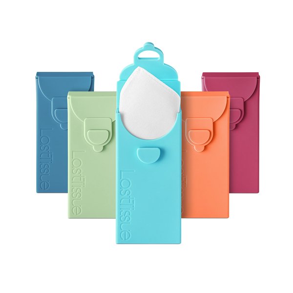 LastTissue® Reusable Cotton Tissue Pack – Sustainable, Durable, Eco-Conscious, Portable & Washable Facial Tissues for Men and Women with Travel Handkerchief Storage Case