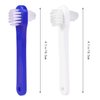2Pcs Denture Double-Sided False Teeth Toothbrush Denture Cleaning Tool (White + Blue)