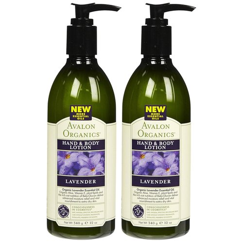 Avalon Organics Lavender Hand and Body Lotion, Travel Size, Pack of 2