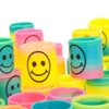 PowerTRC 72 Pcs Mini Slinky Party Favors Mini Slinkies Bulk, Emoticon Rainbow Spring Toys Goodie Bag Stuffer, Coil Spring Toy for Carnival Prize Classroom Exchange Gifts