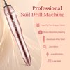 Alety Electric Nail Drill Kit, Portable Electric Nail File for Acrylic Gel Nails, Professional Nail Drill Machine Efile Manicure Pedicure Tools with Gold Nail Drill Bits for Home Salon Use