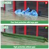 4 Pcs 6' × 6" Long Canvas Sandbags- Thickened Canvas Flood Protection Sand Bags with Elastic Band Reusable Flood Water Barrier Rain Wind Flood Barrier Tube Sandbags for Door Window Flood Control
