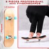 Charniol 2 Pieces Wooden Finger Skateboard Park Mini Finger Skateboard Toy Professional Skateboard Finger Boards with Mini Screws Driver Fingertip Movement Novelty Toys for Teens and Adults