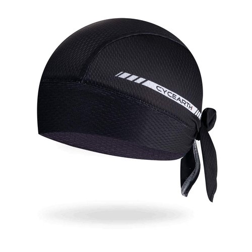 CYCEARTH Cycling Headscarf Dew Rag Men Skull Caps Hood Cool Head Bandana Hat Wrap Doo Rag Summer Black
