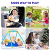 WAWAMINGZ Montessori Baby Toys 6-12 Months, 4 in 1 Toddlers Baby Toy Gifts 1 Year Old Boys Girls for 0, 6, 9, 12, 18 Months, Pull String Teether, Infant Stacking Blocks, Sensory Shapes Bin