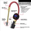 Milton S-531 Compact Digital Tire Inflator with Pressure Gauge, 255 PSI, Straight Head Air Chuck, 15" Hose, 2.5" Dial, 360 Swivel, Res: 0.1 Display, Backlit, Made in USA, Industrial Grade, Black