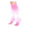 Doc Miller Open Toe Compression Socks Women and Men 20-30mmHg, Toeless Compression Socks Women, Support Shin Splints, Calf Recovery, Varicose Veins, 1 Pair Small Pink Pink White