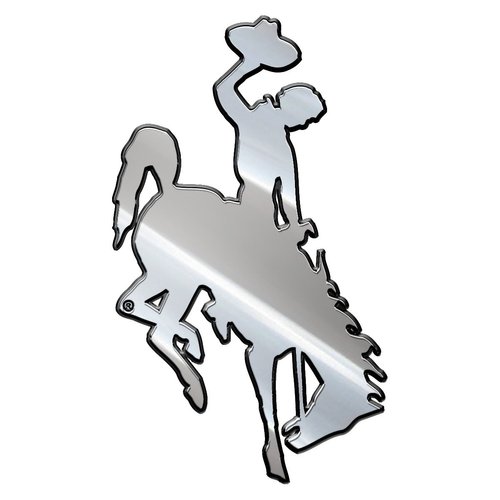 FANMATS ProMark University of Wyoming Metal Emblem, Chrome, 62935, One Size
