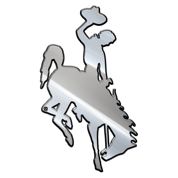 FANMATS ProMark University of Wyoming Metal Emblem, Chrome, 62935, One Size
