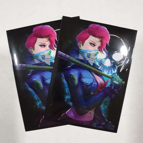 Tasha - Skull Gang Member - 100 Card Sleeves - Black Border (FN5S) - Fantasy North (Glossy)