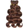 24 26 28 Inch Color 4 Bundles Dark Brown Body Wave Human Hair Bundles Brazilian Unprocessed Hair Chocolate Brown Bundles Color 4 Body Wave Bundles Hair Extensions