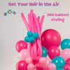 FROUFING Hot Pink Teal Balloon Garland Kit 152 Pcs Pastel Pink DIY Long Balloons for girls Birthday Party Music Dance Cartoon Animation Theme Decoration Supplies