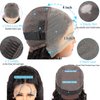 Rujoe Deep Wave Lace Front Wigs Human Hair Pre Plucked 150% Density 13x4 HD Transparent Lace Frontal Wigs Human Hair For Women Deep Curly human hair wigs(30 Inch)