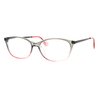 SA106 Womens Classic Mod Minimal Oval Rectangular Reading Glasses Grey Pink +1.5