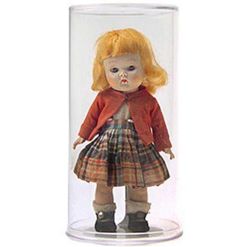 Pioneer Plastics 280C Round Plastic Display Cases for Dolls, Bears, Action Figures, 4" W x 8" H
