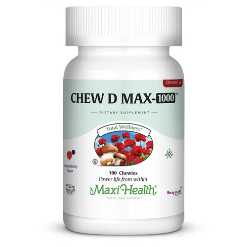 Maxi Health Chewable Vitamin D 1,000 IU - Chew-D-Max - Vitamin D3 for Kids and Adults - Kosher - ...