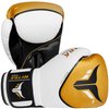 Mytra Fusion Punch Hard Boxing Gloves Artificial Leather Boxing Gloves 10oz 12oz 14oz 16oz Boxing Gloves for Training Punching Sparring Punching Bag Muay Thai Kickbox (14-oz, White Gold)
