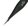 Ingrown Hair Tweezers by Zizzili Basics - Surgical Grade Stainless Steel Fine Pointed Tweezers - Precision Aligned Tips for Splinter, Eyebrow & Facial Hair Removal - with Bonus Tip Guard & Carry Pouch