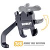 Homeet Motorcycle Phone Mount for Rearview Mirror, Metal Motorbike Phone Holder Smartphone Holder Mount 360° Rotation Adjustable, Universal for 6mm-10mm Diameter Scooter Motorcycle Mirror