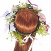 Alove Ditto Dark Pink and White Butterfly Flowers Rose Headband Hair Wreath Floral Garland Crown Headpiece