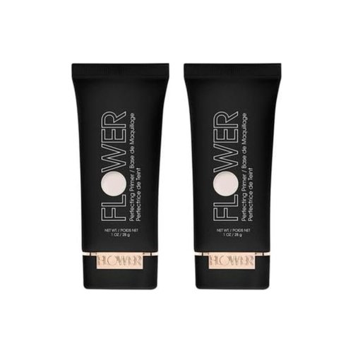 FLOWER Beauty In Your Prime Perfecting Primer | Hydrating & Moisturizing Makeup Primer For Face | Lightweight, Long-Lasting | Soft, Silky Smooth Makeup Application (Pack of 2)