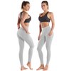 BUBBLELIME 25"/26"/27"/28" Out Pockets High Waist Yoga Pants Women Leggings Cross Pockets Pants_LightGray XL_26" Inseam
