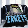 Just A Girl Who Loves Ferrets Blanket Ferret Decor Throw Blanket Gifts for Girls Boys Ferret Lover Super Warm Soft Plush Lightweight Fleece Flannel Bedding Blanket for Kids Adults Men Women 50"X40"