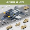 XDUOYJOY Military Fighter Jet Toys, Army Airplane Toys with 7 Vehicles Trucks Helicopter Army Men, Decorate & Launch The Missile, Birthday for Boys Girls