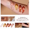 Melemando Shimmer Body Luminizer 5 Color Waterproof Smooth Face Body Glow Illuminator Non-sticky Liquid Body Highlight Illuminator for Face & Body & Leg (80 ML, 01 Pearl White)