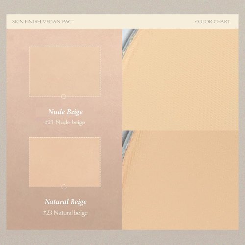 IPKN Skin Finish Vegan Pact | Face Powder Makeup &amp; Finishing Powder (#21 Nude Beige)