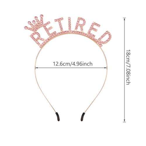 Aprince Retirement Party Decorations for Women Pink Retirement Headband Retirement Crown Tiara Retired Party Supplies Hair Accessories for Women