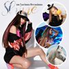 MYKURS Clip in Tinsel Hair Extensions for Kids, Glitter Hair Extension Clips, Fairy Hair Tinsel Kit for Girls, 16 PCS