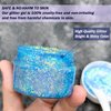Holographi Face Body Glitter Gel, Sparkle Color Changing Face Glitter Gel, Mermaid Sequins Glitter Face Paint, Chunky Hair Glitter Gel for Concerts Party Mardi Gras Festival, 50ml (Blue Chameleon)
