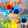15 Pieces Sea Animal Honeycomb Centerpiece, Ocean Themed Marine Creature Decoration Table Honeycomb Party Supplies for Party Table, Birthday, Baby Shower