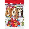 Pipsqueak Basset Hound Christmas Cards Santa Lookout : 10 Holiday Cards with Red Envelopes - ADORABLE!