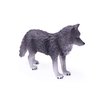 UANDME 4pcs Wolf Toy Figurines Set Wolf Animal Figures Grey Wolf Family Cake Topper Toy Gift for Kids (Grey)