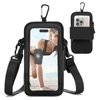 Phone Holder for Running, Walking, and Workout - Adjustable Arm Band Armband for iPhone and Cell Phones - Clear Crossbody Phone Pouch Purse with Strap for Women Men