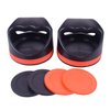 Plastic Air Hockey Strikers/Pushers, 2 PCS 4" Plastic Black Air Hockey Pushers and 4 PCS 2.75" Pucks Replacement for Game Tables Goalies Equipment Accessories