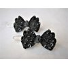 Generic Two small tiny sparkle black bow crystal hair pin clip barrettes fine hair